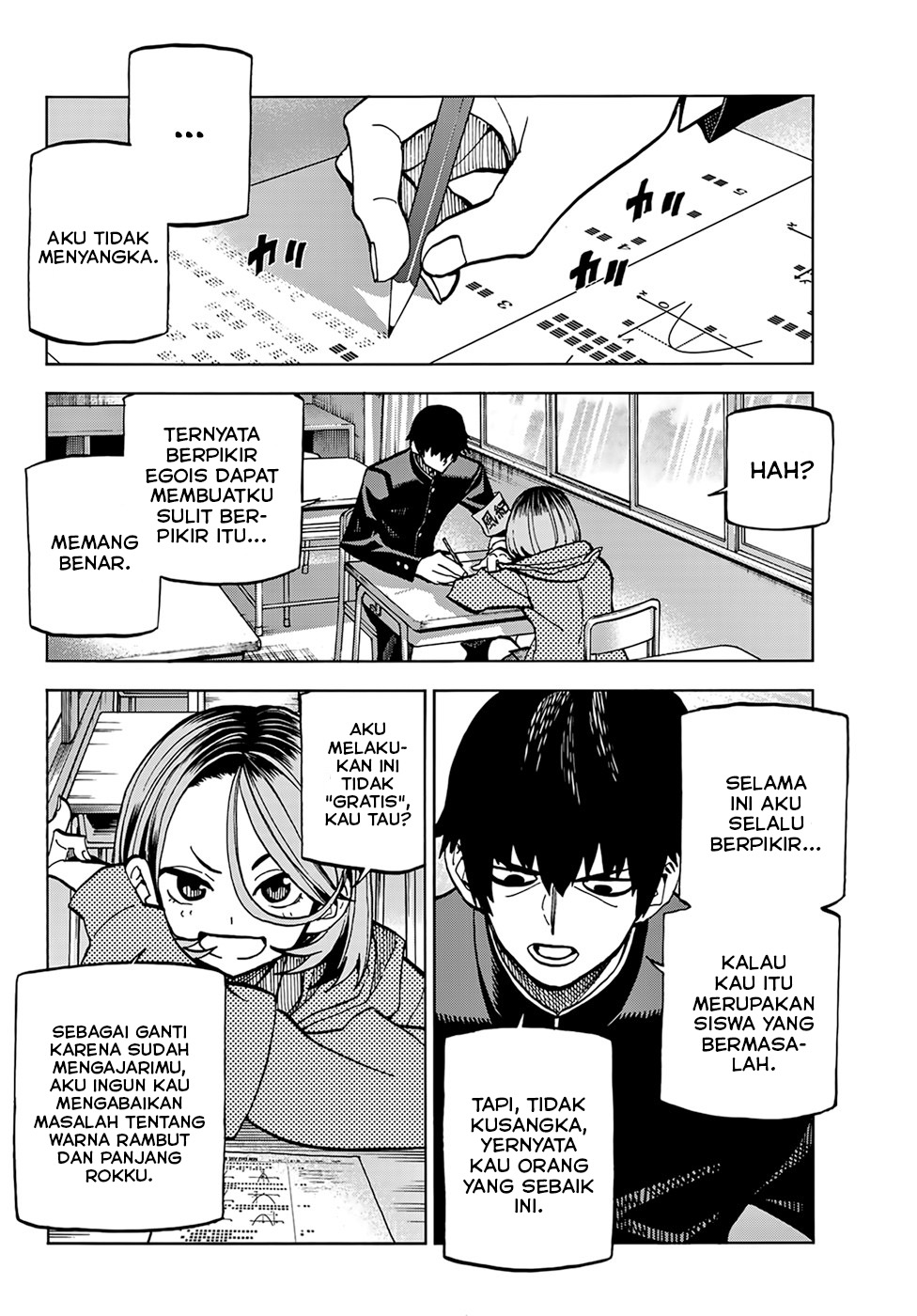 The Story Between a Dumb Prefect and a High School Girl with an Inappropriate Skirt Length Chapter 01 Gambar 18